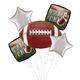 Go Fight Win Football Foil Balloon Bouquet, 5pc